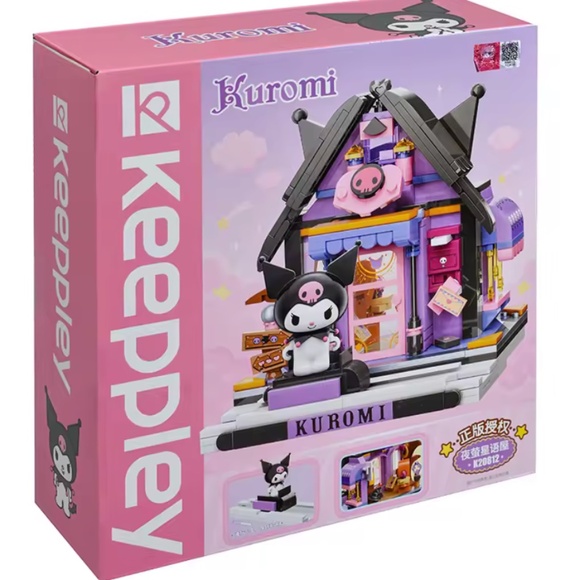 Sanrio Original Hello Kitty Anime Figures Building Blocks Toy Set - Kuromi